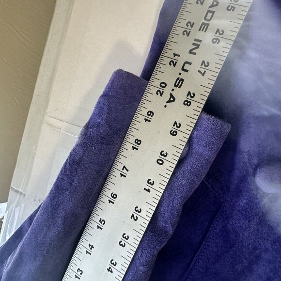 Vtg Wimlit Womens Purple Suede Jacket Small Button 1980s Korea Bomber Coat - Picture 7 of 16
